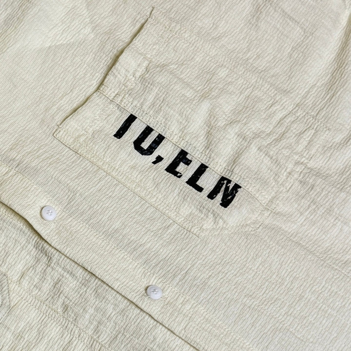 Textured Cotton Button-Down Shirt