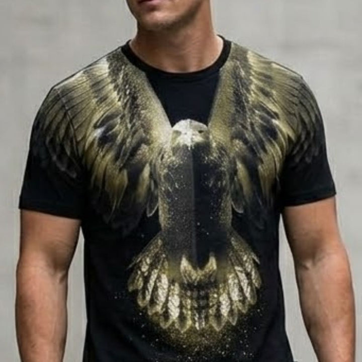 Eagle Swarovski Graphic Oversized T-Shirt