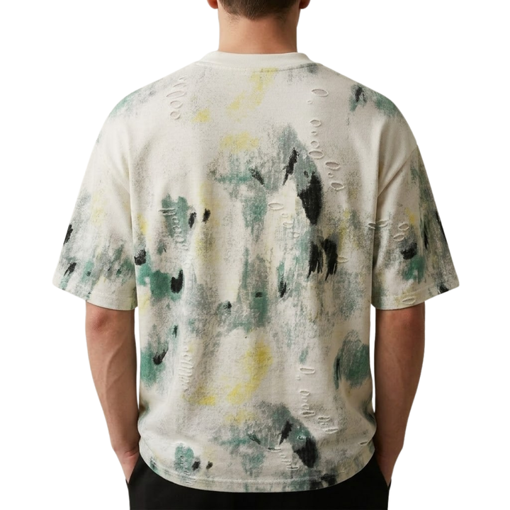 Rugged Distressed Print T-Shirt