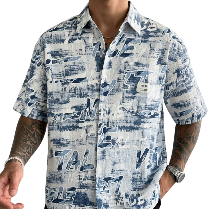 Oversized Abstract Doodle Shirt