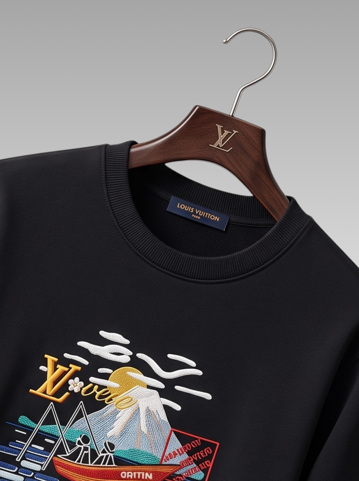 Premium Boat Graphic Print Sweatshirt