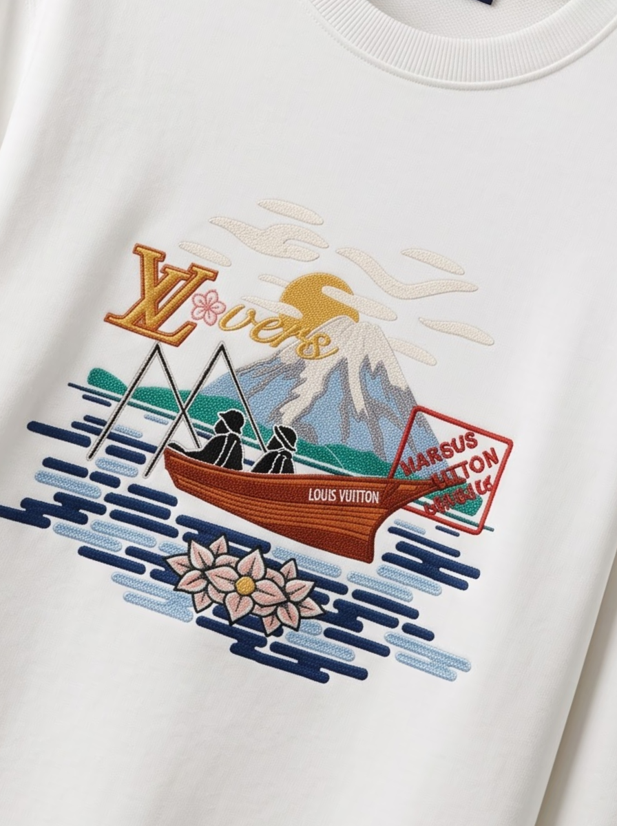 Premium Boat Graphic Print Sweatshirt