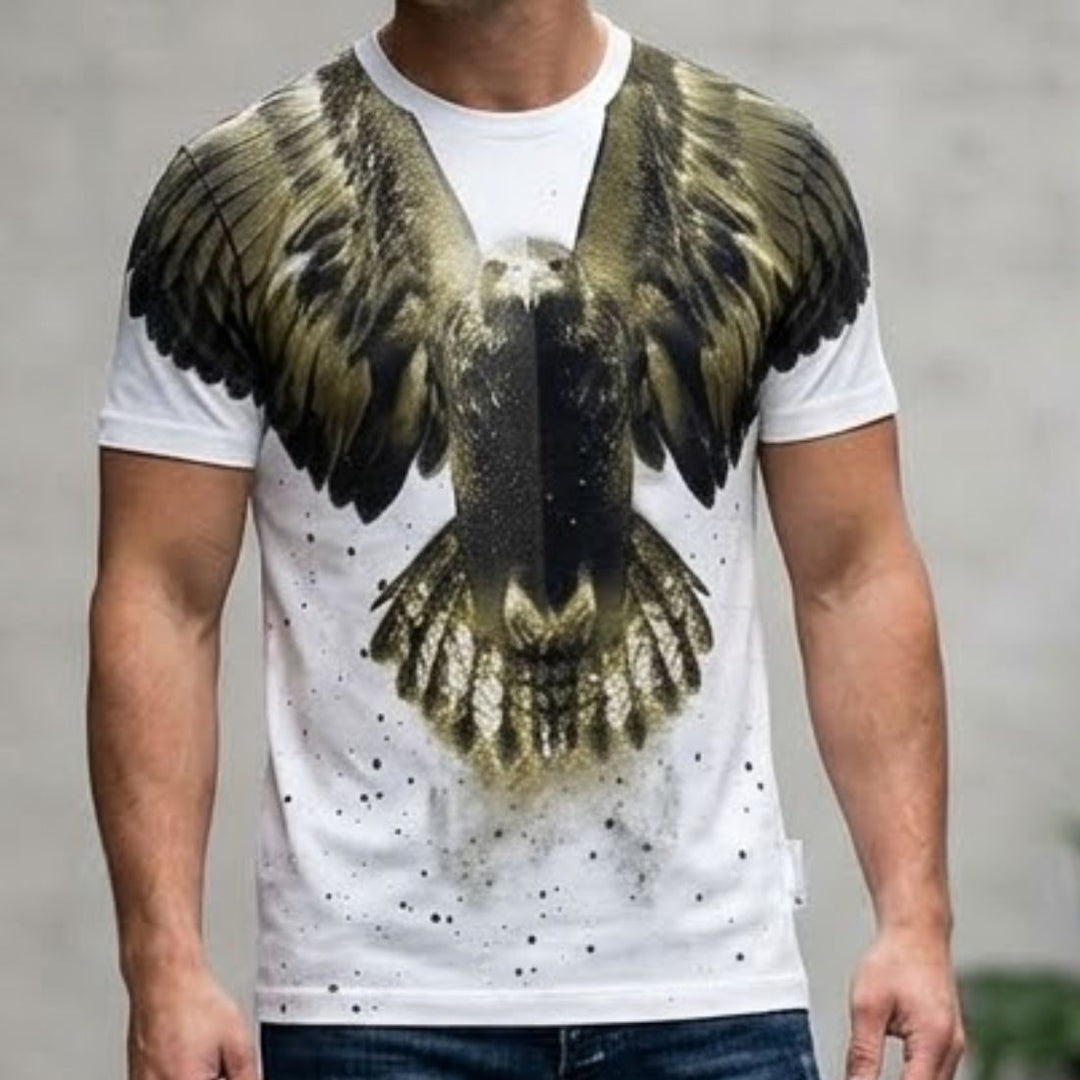 Eagle Swarovski Graphic Oversized T-Shirt