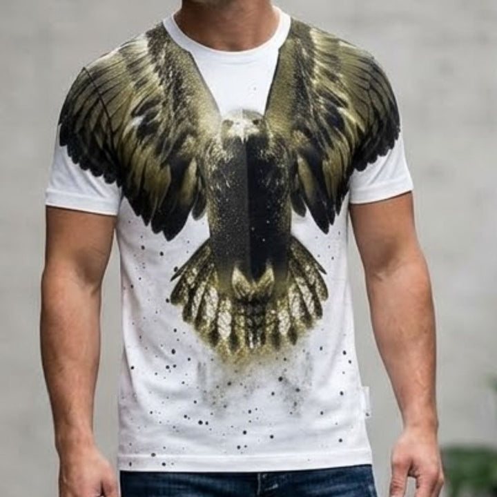 Eagle Swarovski Graphic Oversized T-Shirt