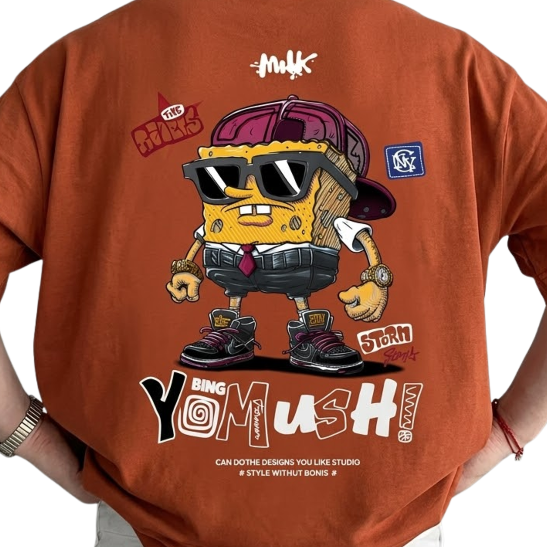 SpongeBob Embroidered Graphic T-Shirt