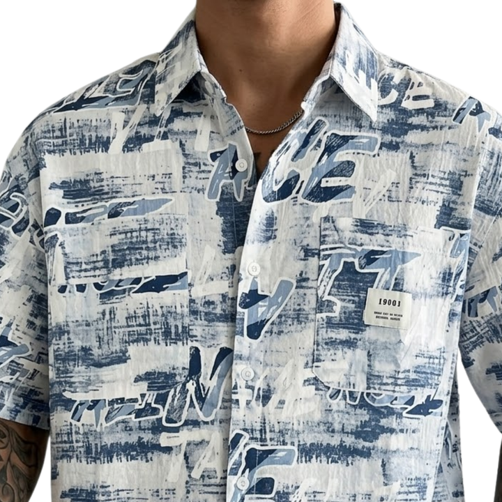 Oversized Abstract Doodle Shirt