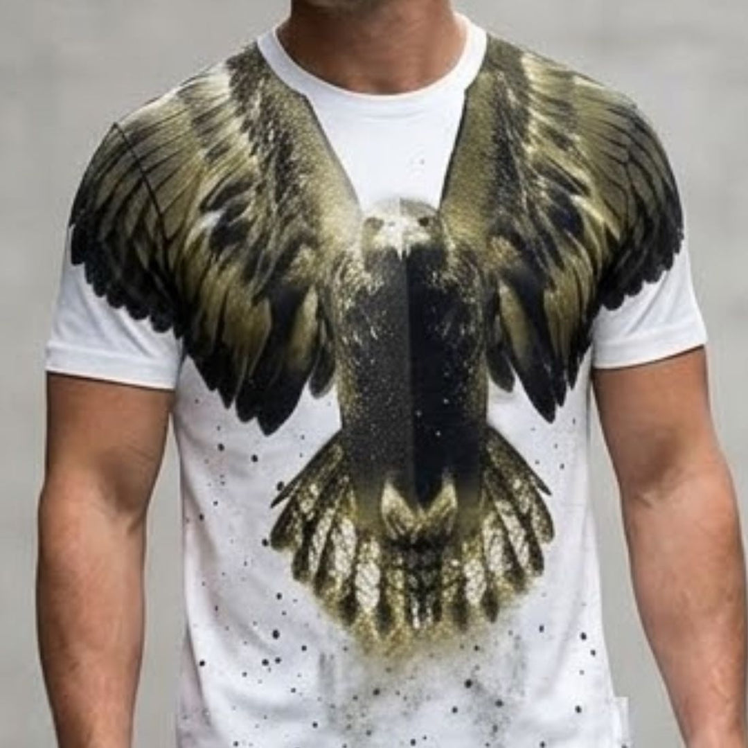 Eagle Swarovski Graphic Oversized T-Shirt
