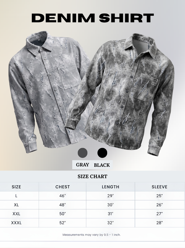 Stylish Faded Textured Denim Shirt