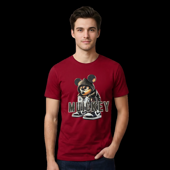 Mouse Rhinestone Graphic Cotton T-Shirt