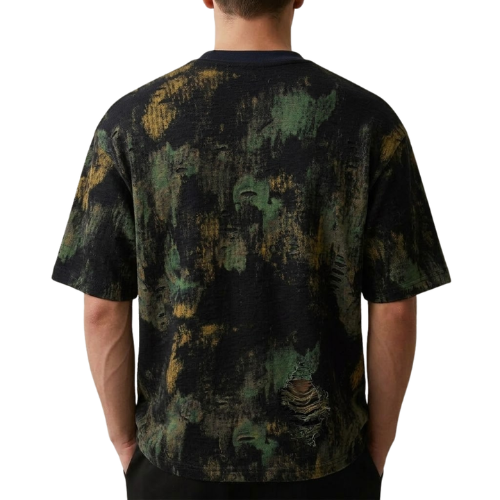 Rugged Distressed Print T-Shirt