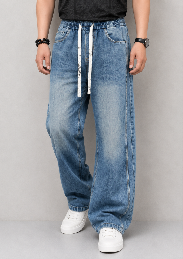 Relaxed Fit Denim Joggers