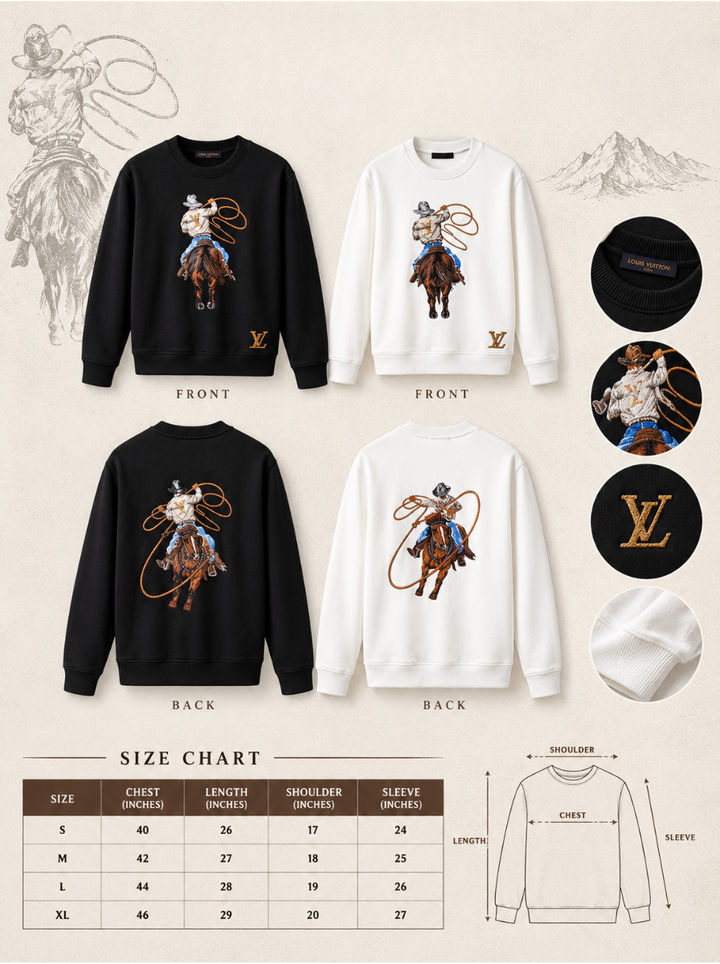 Premium Horse Rider Printed Sweatshirt