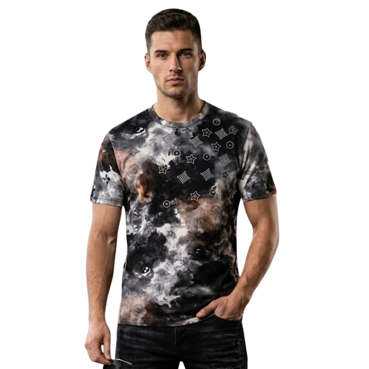 Smoke Print Swarovski T-Shirt