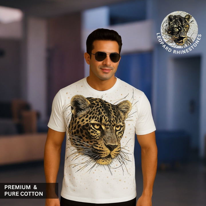 Leopard Face Graphic T-Shirt
