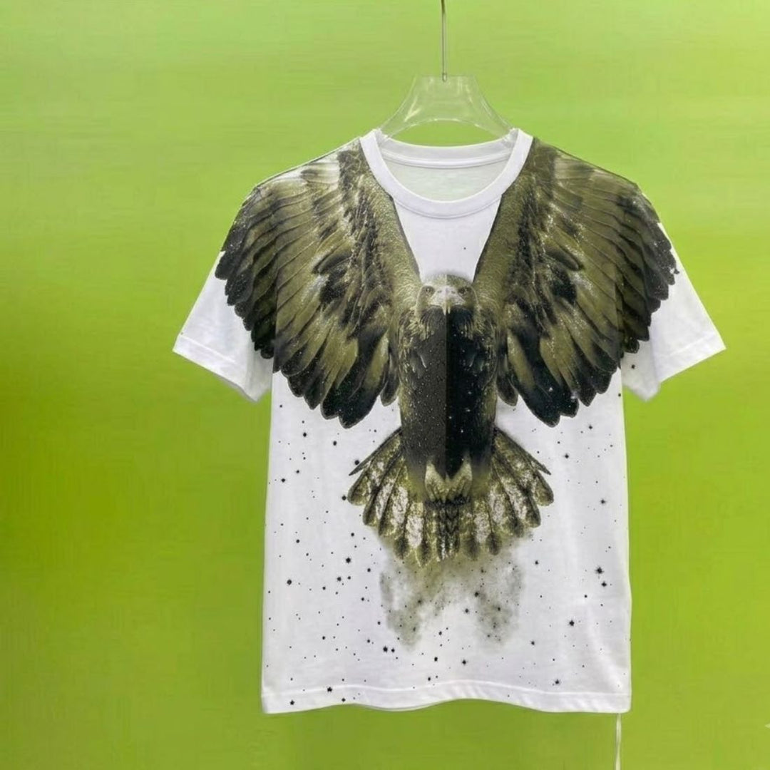 Eagle Swarovski Graphic Oversized T-Shirt