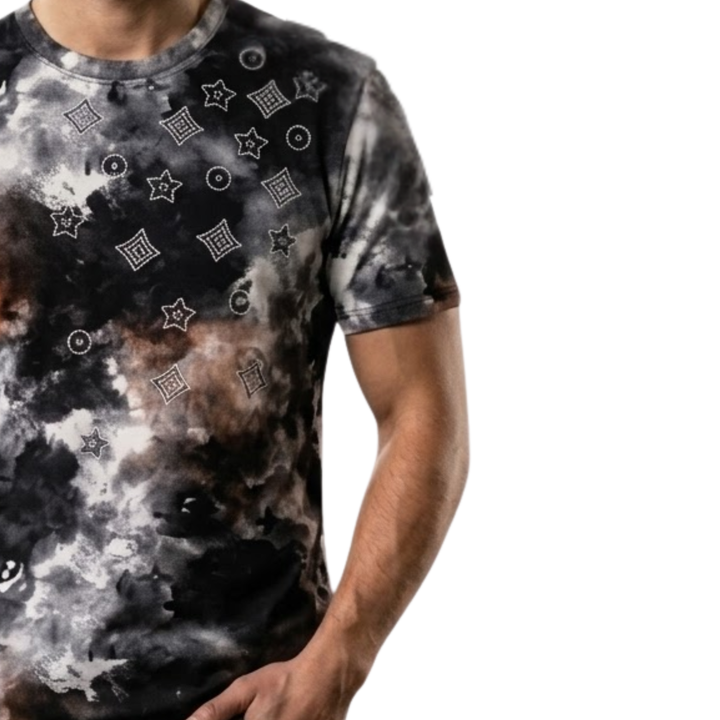 Smoke Print Swarovski T-Shirt