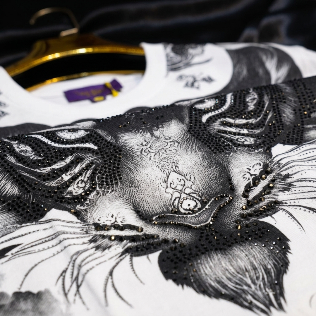 Oversized Tiger Swarovski T-Shirt