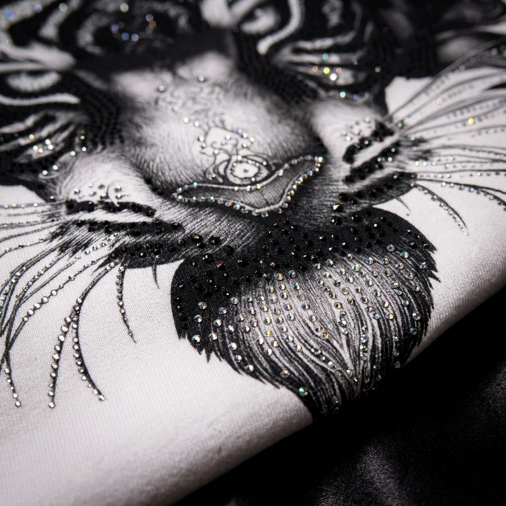Oversized Tiger Swarovski T-Shirt