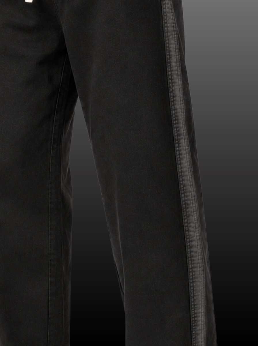 Side Stripe Baggy Denim Joggers