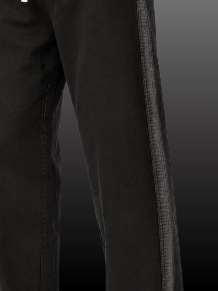 Side Stripe Baggy Denim Joggers