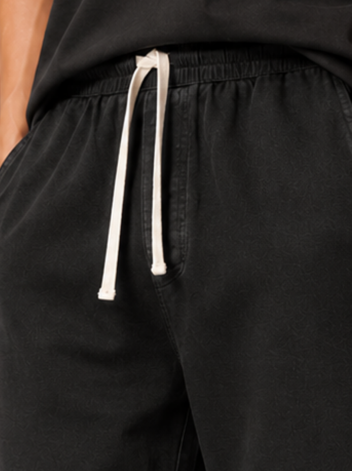 Side Stripe Baggy Denim Joggers