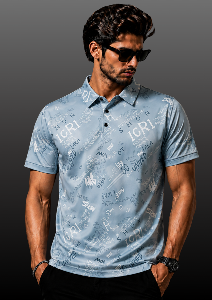 Typographic Print Polo