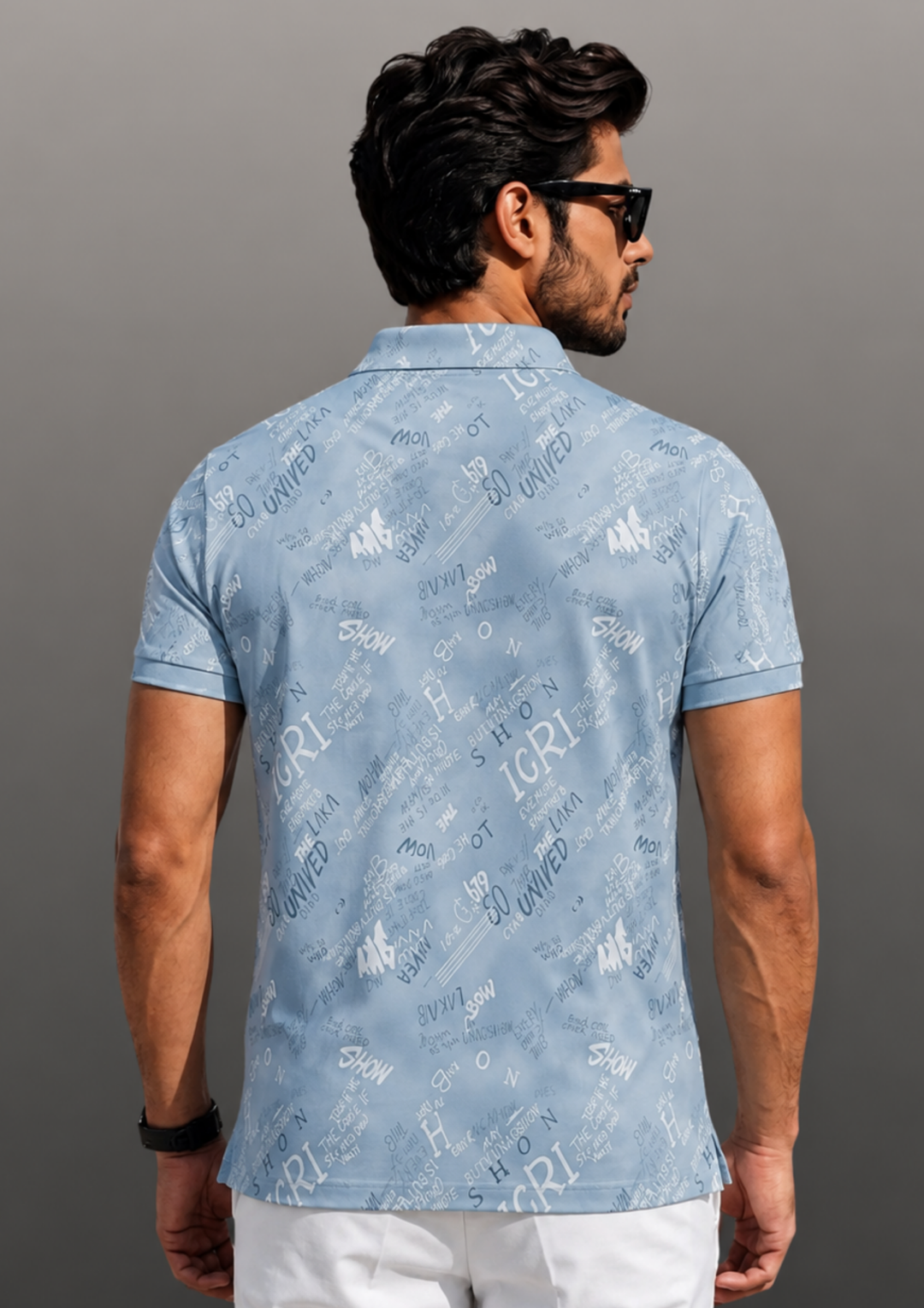 Typographic Print Polo