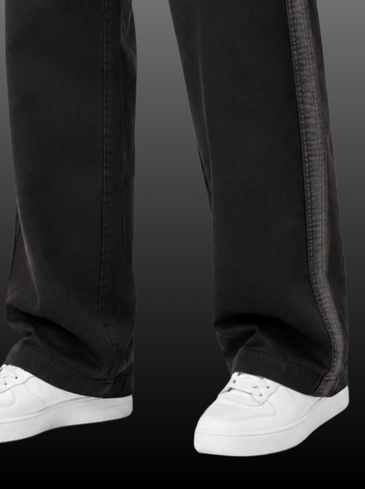 Side Stripe Baggy Denim Joggers