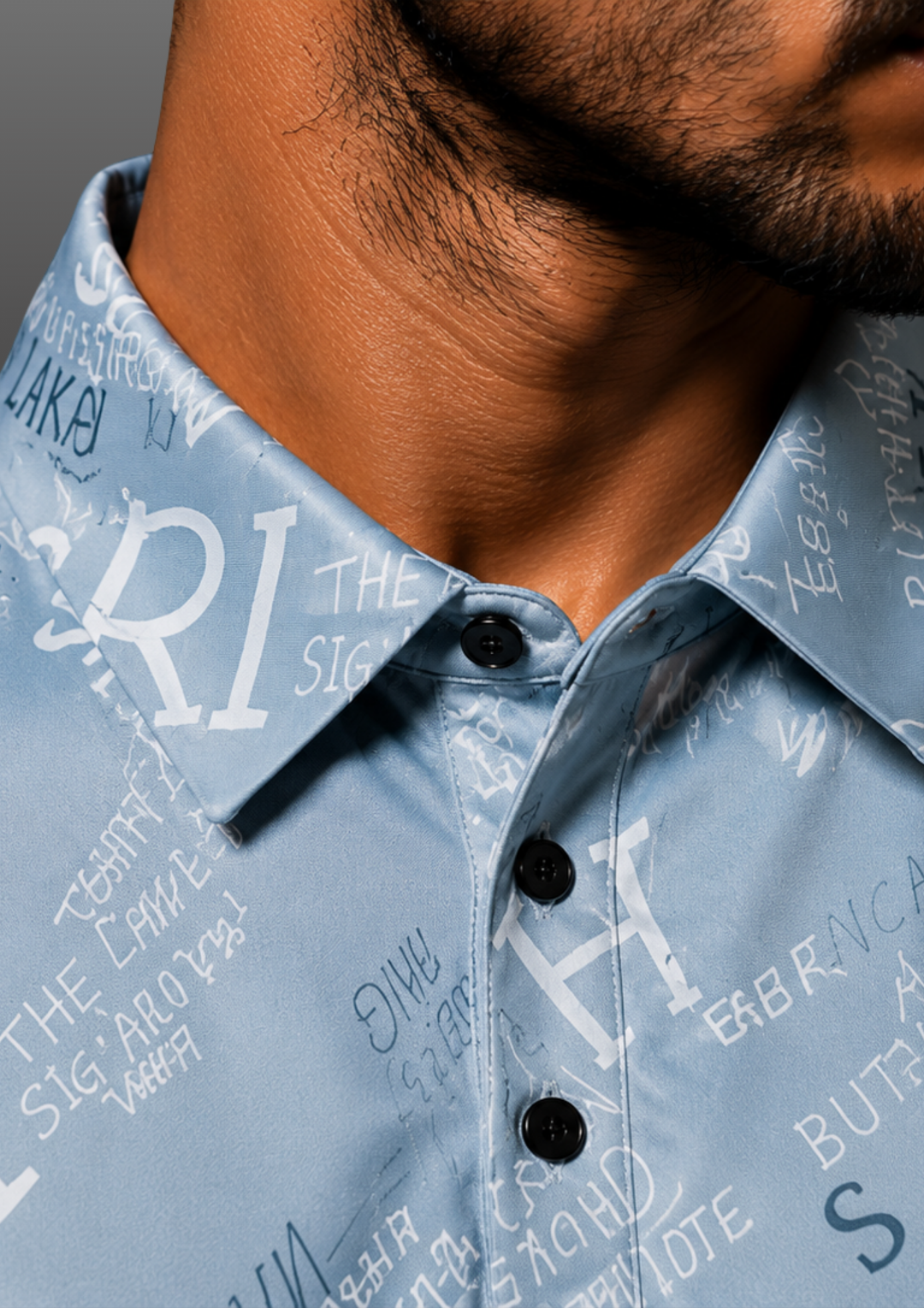 Typographic Print Polo
