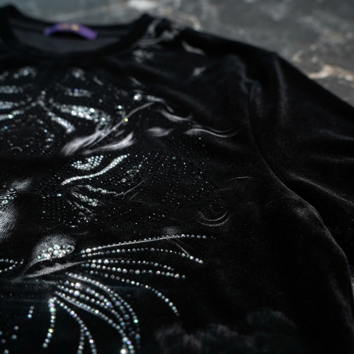 Oversized Tiger Swarovski T-Shirt