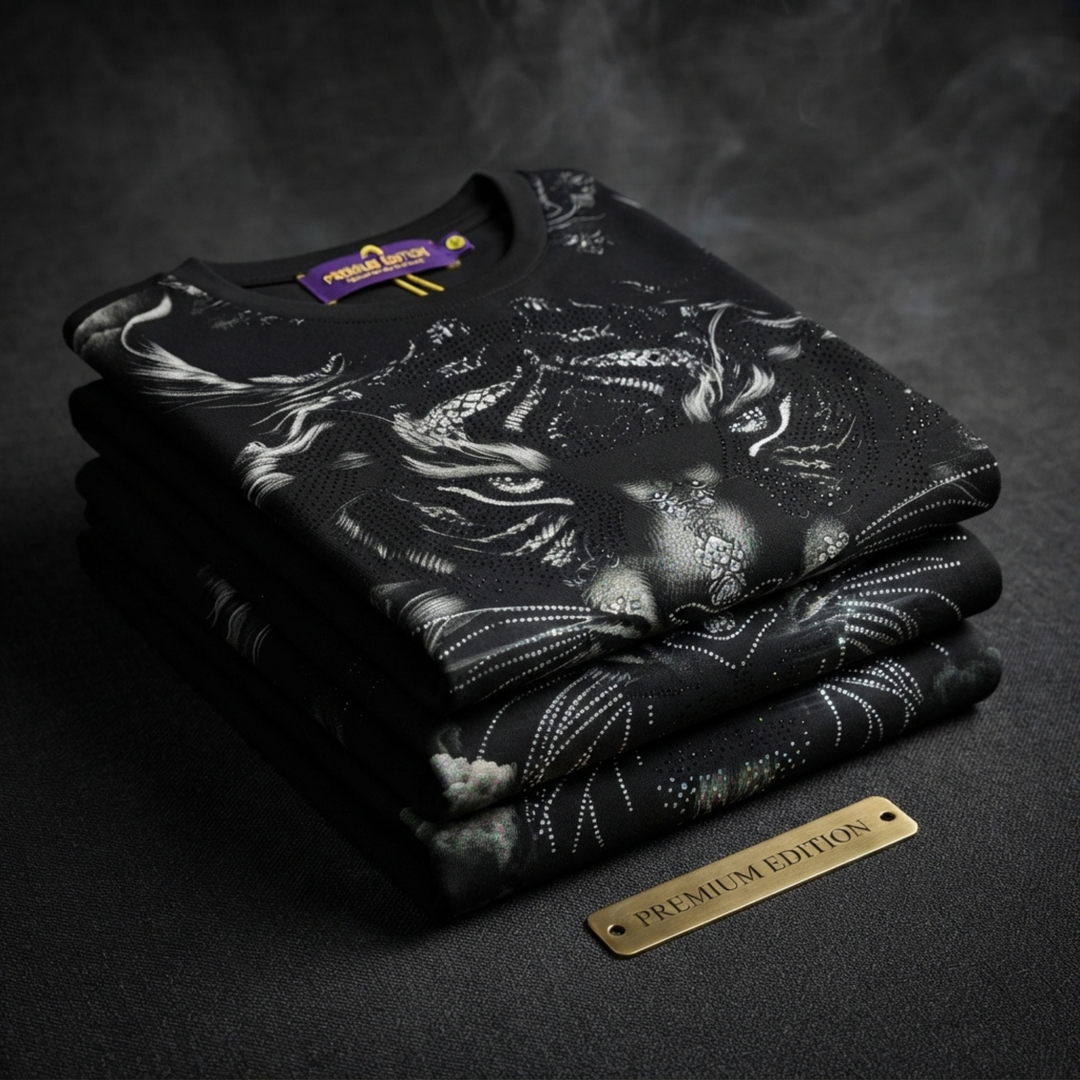 Oversized Tiger Swarovski T-Shirt