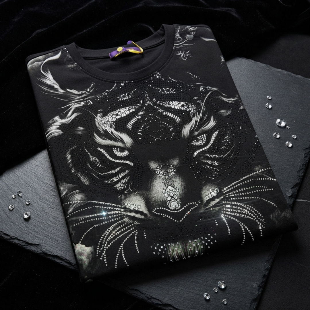 Oversized Tiger Swarovski T-Shirt