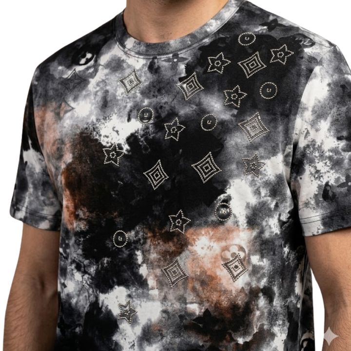 Smoke Print Swarovski T-Shirt