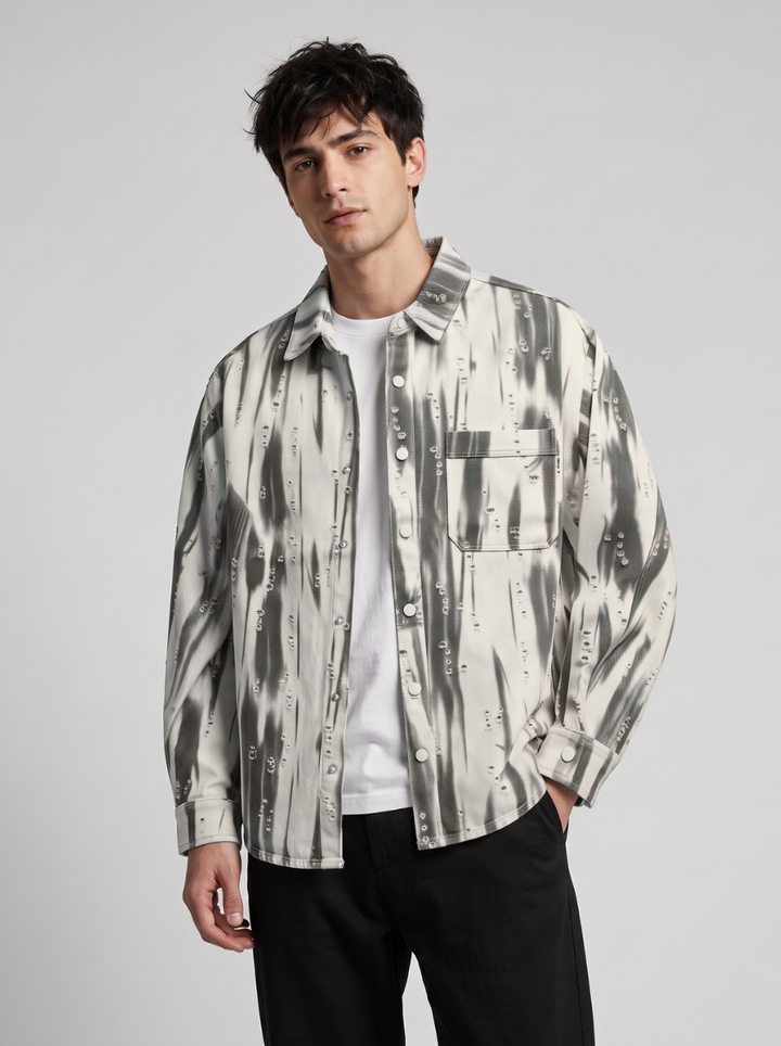 Premium Faded Stripe Denim Shirt