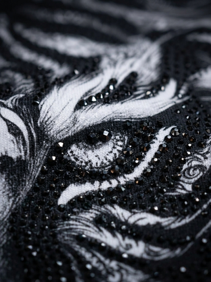 Oversized Tiger Swarovski T-Shirt