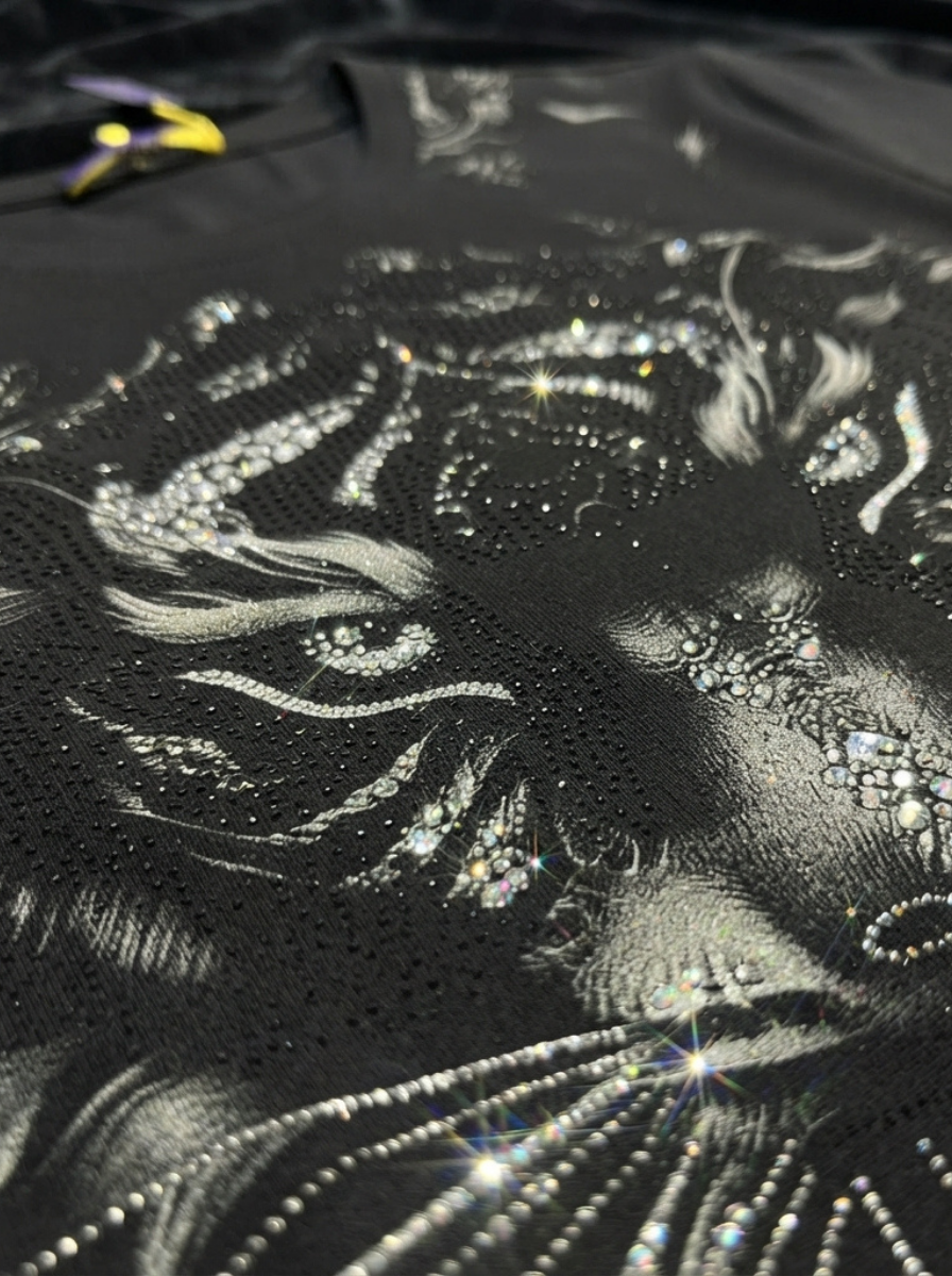 Oversized Tiger Swarovski T-Shirt