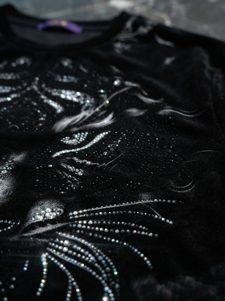 Oversized Tiger Swarovski T-Shirt