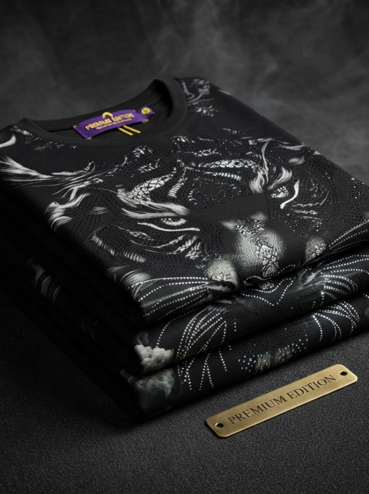 Oversized Tiger Swarovski T-Shirt