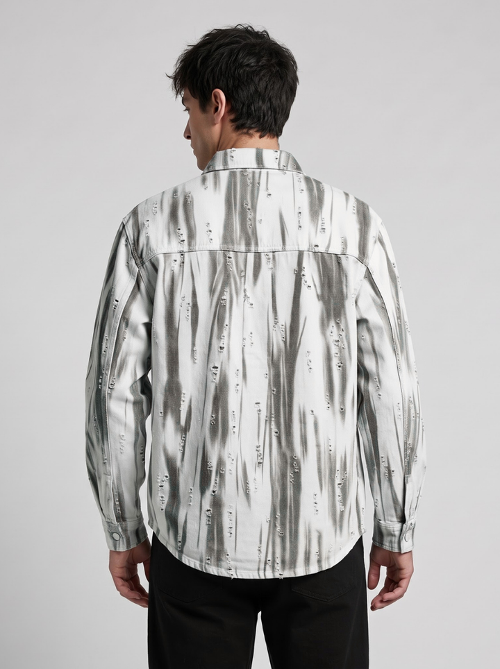 Premium Faded Stripe Denim Shirt