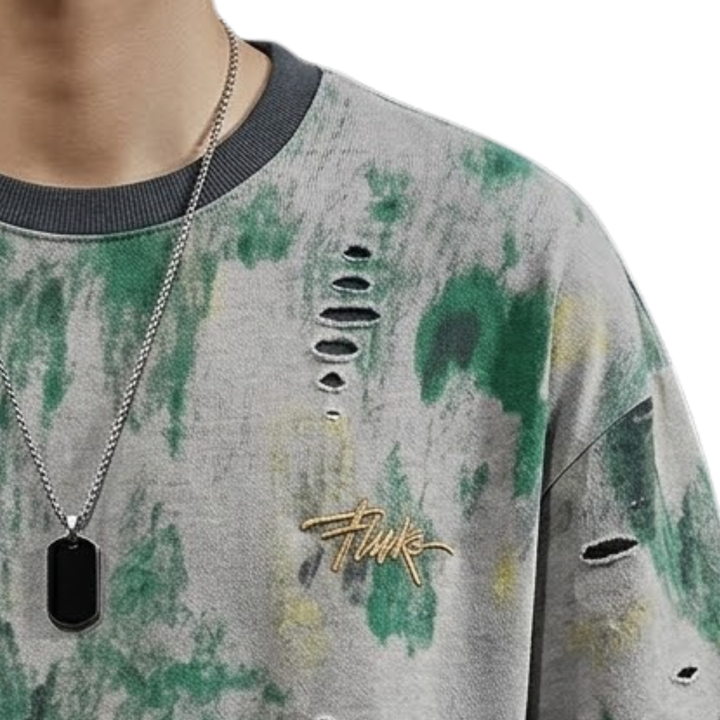 Rugged Distressed Print T-Shirt
