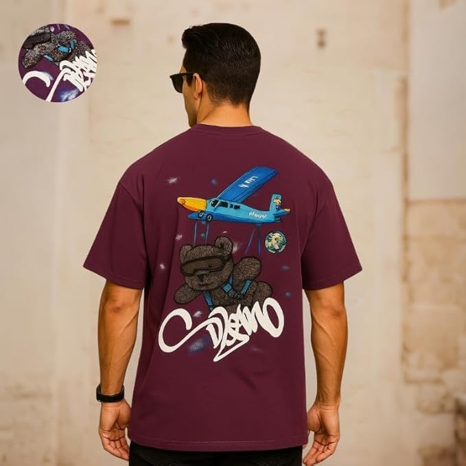 Pilot Bear Embroidered T-Shirt