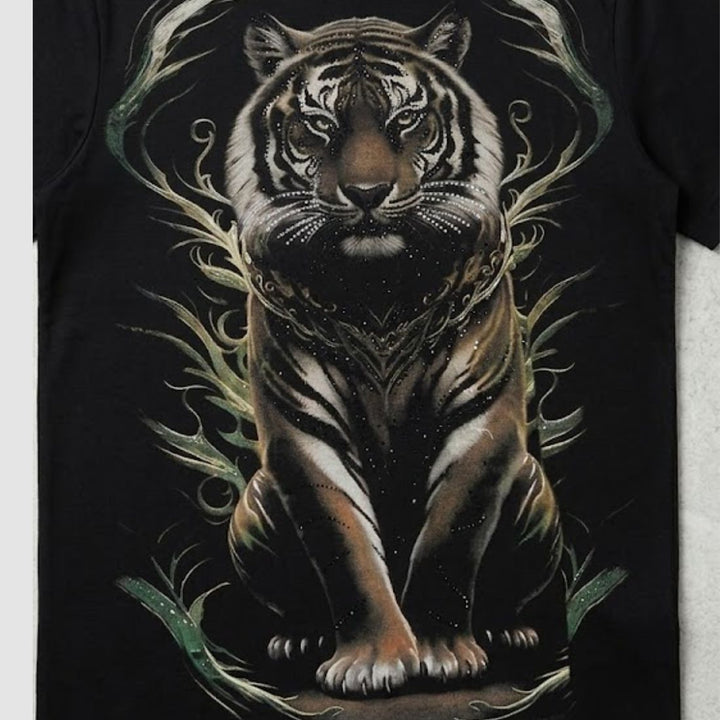 Tiger Swarovski Graphic T-Shirt