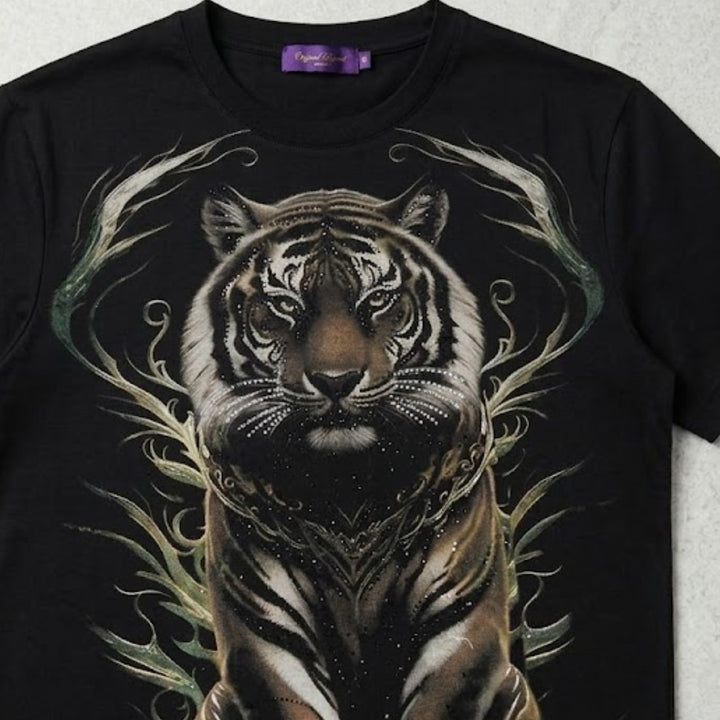 Tiger Swarovski Graphic T-Shirt
