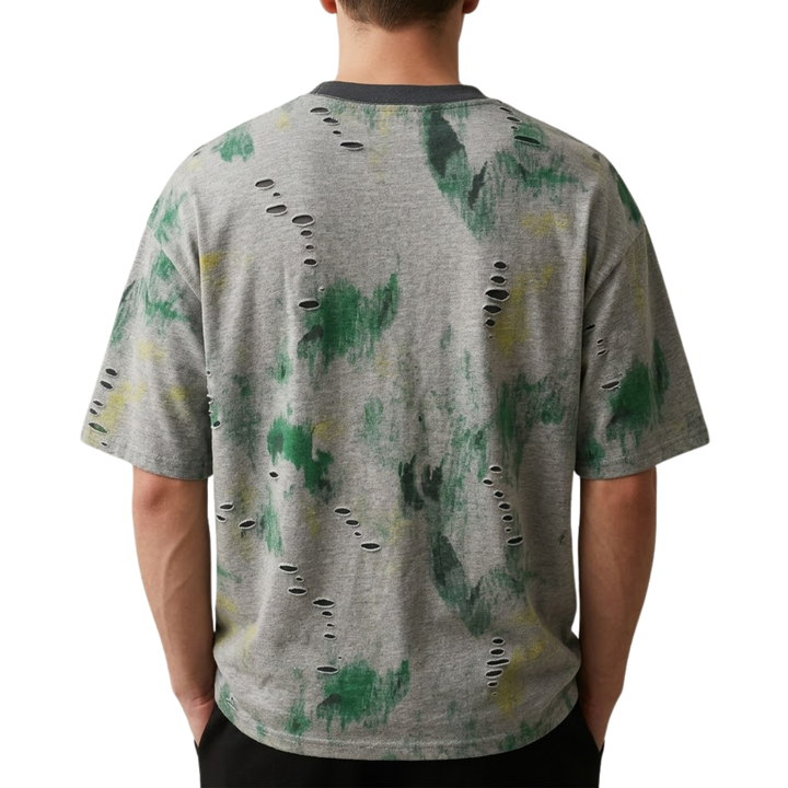 Rugged Distressed Print T-Shirt