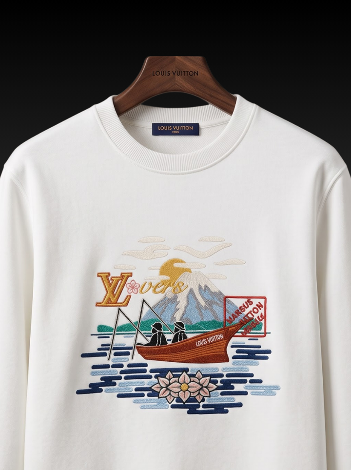 Premium Boat Graphic Print Sweatshirt