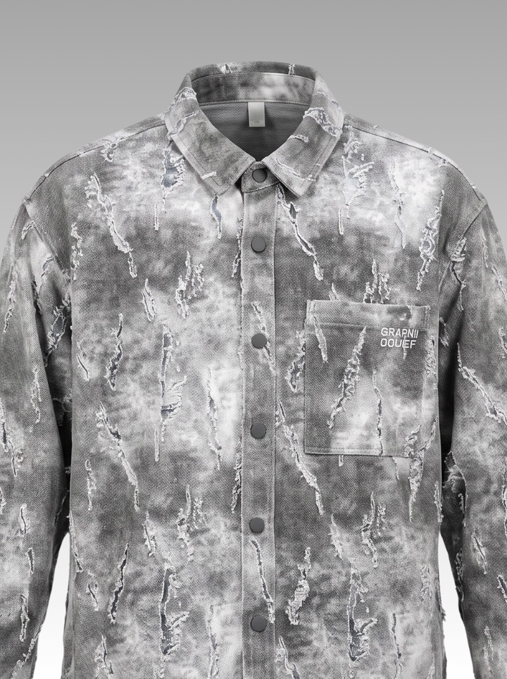 Stylish Faded Textured Denim Shirt