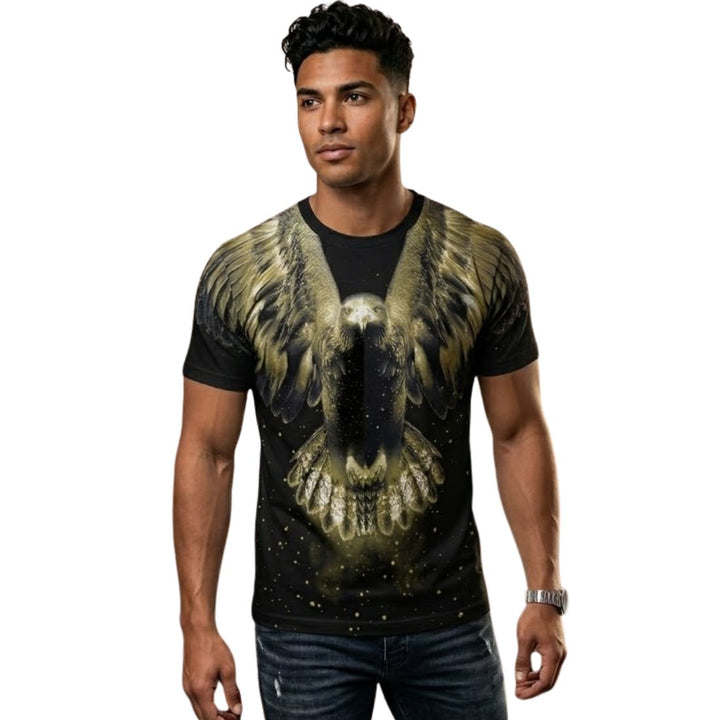 Eagle Swarovski Graphic Oversized T-Shirt