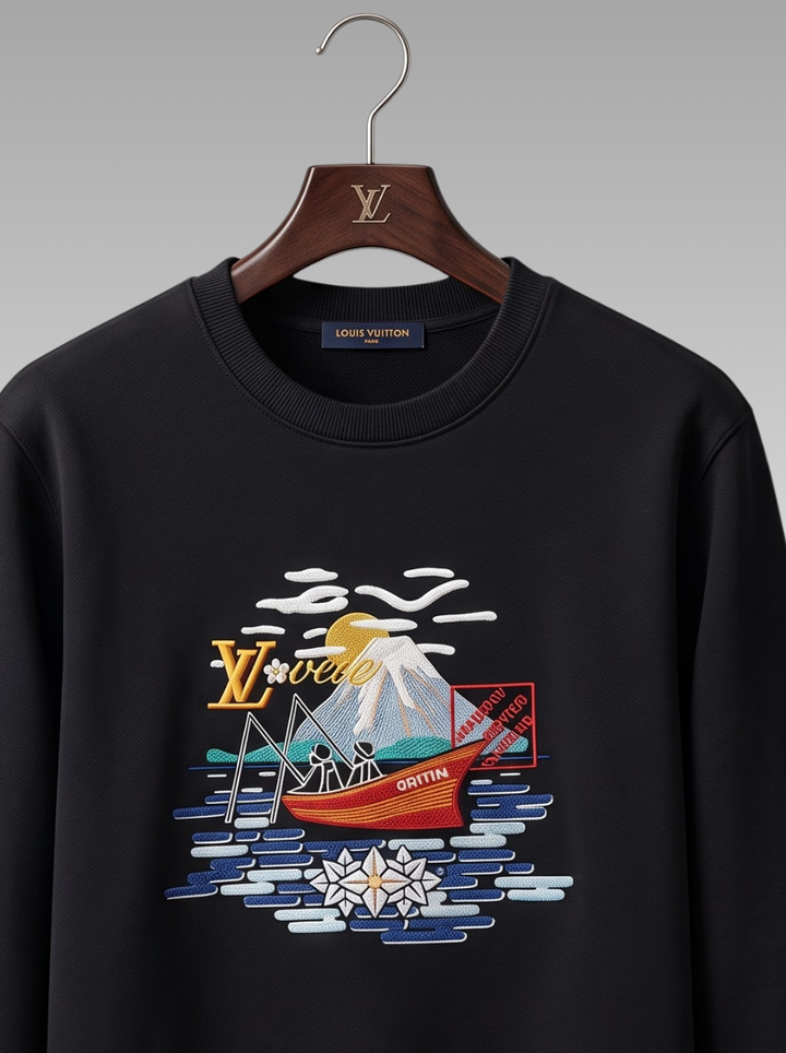 Premium Boat Graphic Print Sweatshirt