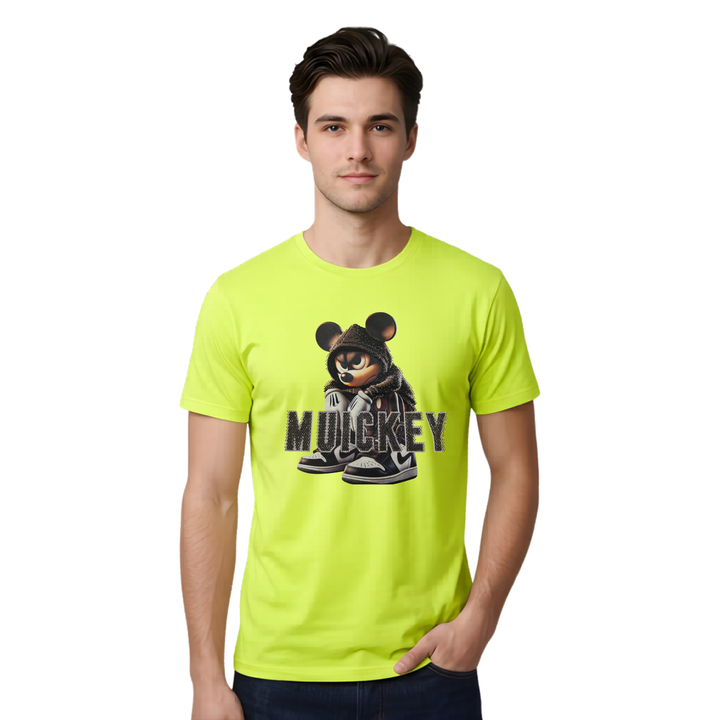 Mouse Rhinestone Graphic Cotton T-Shirt