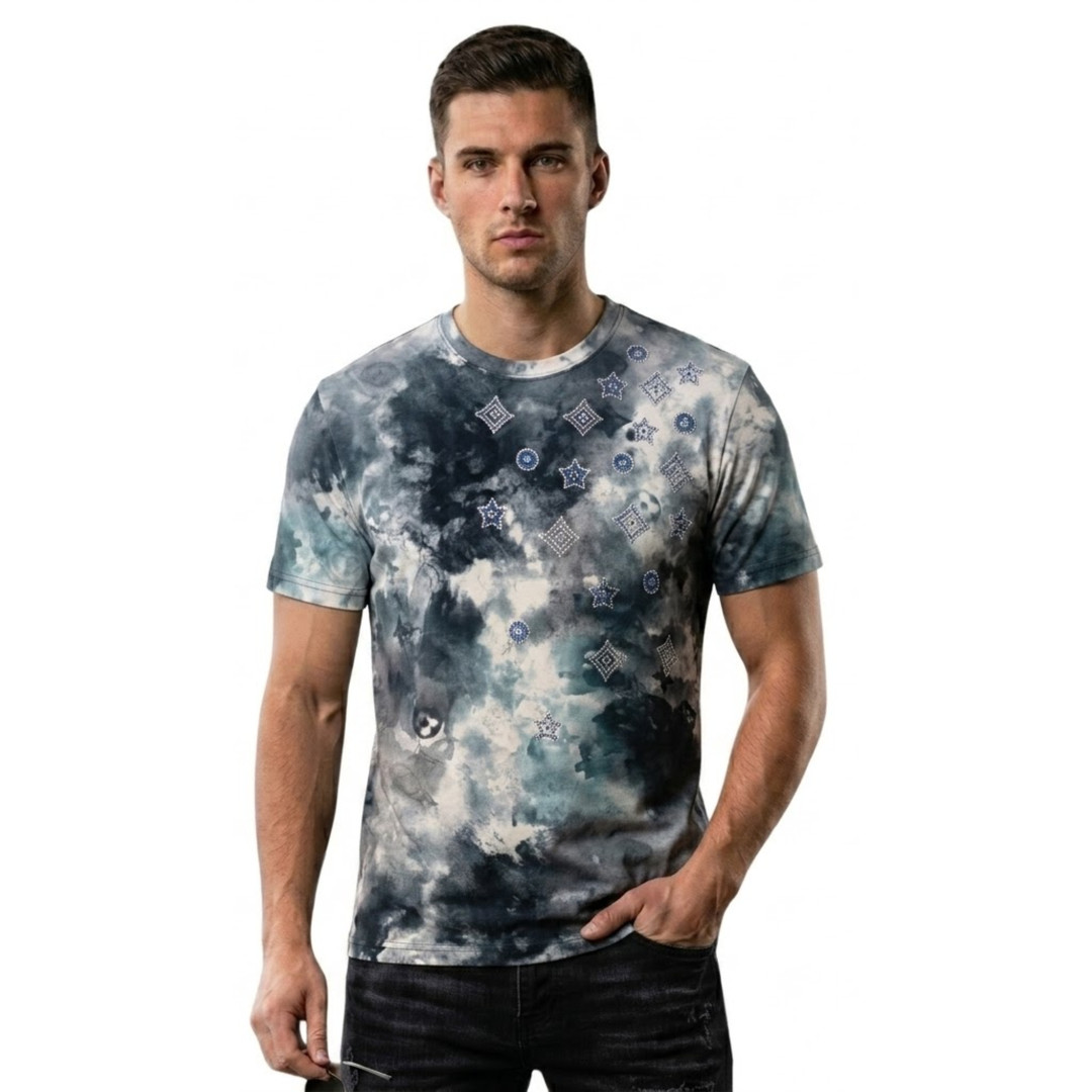 Smoke Print Swarovski T-Shirt
